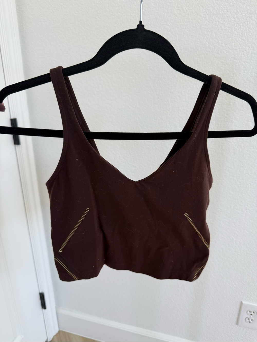 lululemon athletica Brown Tank Top with Gold Accents